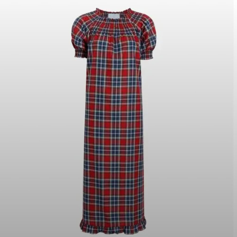 Hill House Caroline Nap Dress Red Plaid Size XS